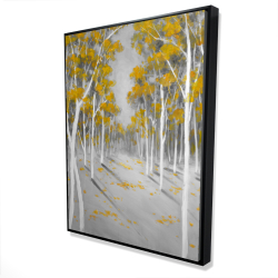 Framed 36 x 48 - 3D - Yellow birch forest