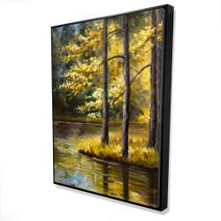 Fall landscape by the water
