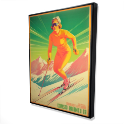 Framed 36 x 48 - 3D - Alpine skier
