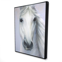 Cheval blanc puissant