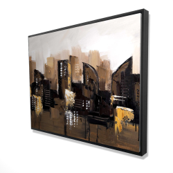 Brown abstract cityscape