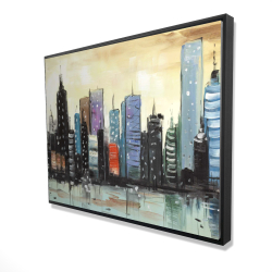 Skyline on abstract cityscape