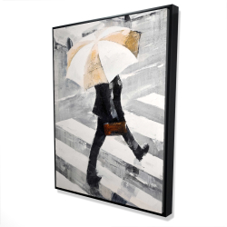 Man walking with his umbrella