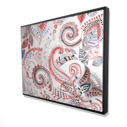 Framed 36 x 48 - 3D - Paisley pattern