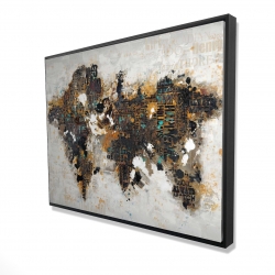 Abstract world map with typography