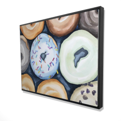 Watercolor doughtnuts with icing