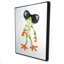 Drôle de grenouille à lunettes de soleil