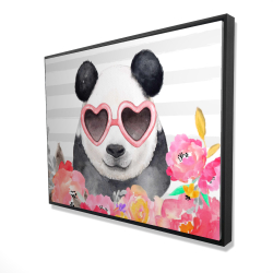 Panda with heart-shaped glasses