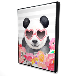 Panda with heart-shaped glasses