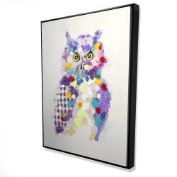 Textured abstract owl