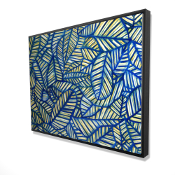 Motif de feuilles bleues