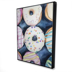 Watercolor delicious looking doughtnuts