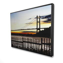Encadré 36 x 48 - 3D - Pont au couché du soleil