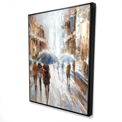 Abstract passersby in the city