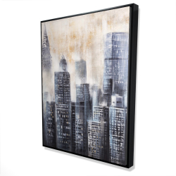 Immeubles au travers des nuages