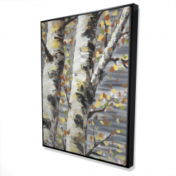 Framed 36 x 48 - 3D - Budding white birches