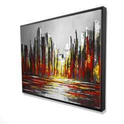 Abstract red skyline