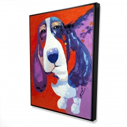 Abstract colorful basset dog