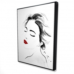 Portrait de dame sereine en noir