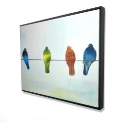 Perched abstract birds