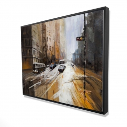 Framed 36 x 48 - 3D - Abstract city street