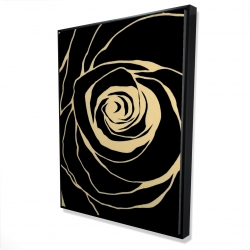 Framed 36 x 48 - 3D - Black rose