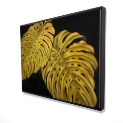 Feuille monstera doré