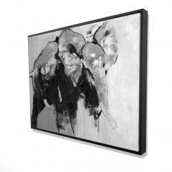 éléphant abstrait monochrome