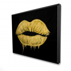 Framed 36 x 48 - 3D - Golden lips