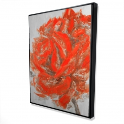 Framed 36 x 48 - 3D - Abstract rose