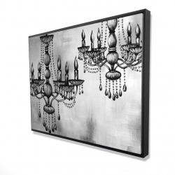 Two crystal chandeliers