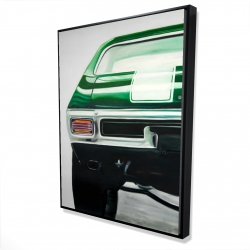 Classic dark green car