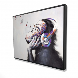 Monkey listening music