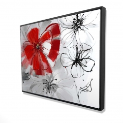 Red & gray flowers