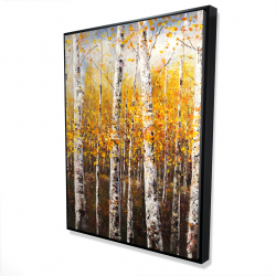 Framed 36 x 48 - 3D - Birches by sunny day