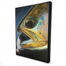 Golden trout with fly fishing flie