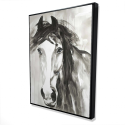 Framed 36 x 48 - 3D - Beautiful wild horse