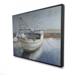 Bateau de pêche bleu
