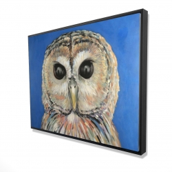 Framed 36 x 48 - 3D - Colorful spotted owl