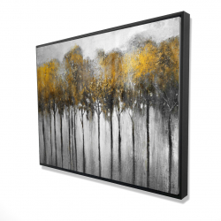 Encadré 36 x 48 - 3D - Forêt abstraite jaune