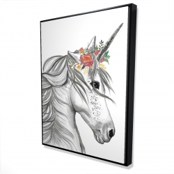 Framed 36 x 48 - 3D - Magic unicorn