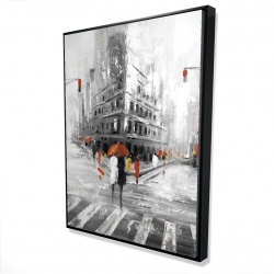Greyish flatiron building