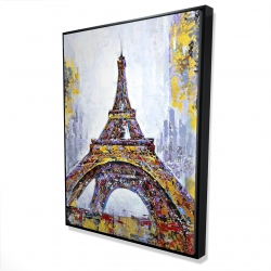 Abstract paint splash eiffel tower