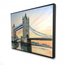 Framed 36 x 48 - 3D - Sunset on the london bridge