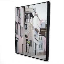 Framed 36 x 48 - 3D - Street in montmartre in paris
