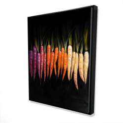 Framed 48 x 60 - 3D - Colorful carrots