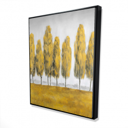 Framed 48 x 60 - 3D - Abstract yellow trees
