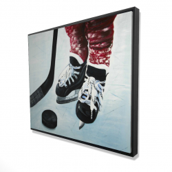 Framed 48 x 60 - 3D - Young hockey player