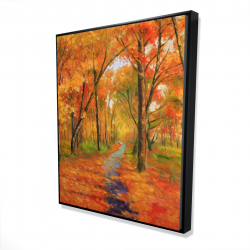 Autumn trail in the forest