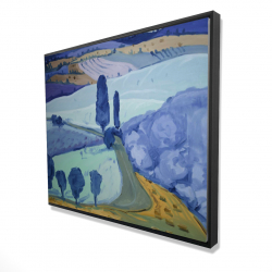 Framed 48 x 60 - 3D - Tuscany field